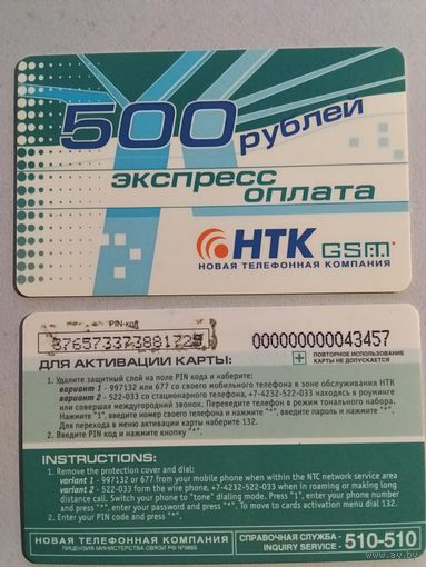 Телефонная карта.