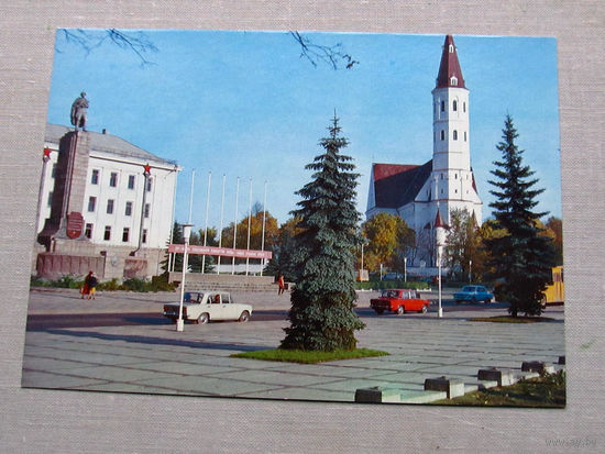 С016-5590 Открытка Литва Шяуляй Площадь Пяргалес 1981 Чистая