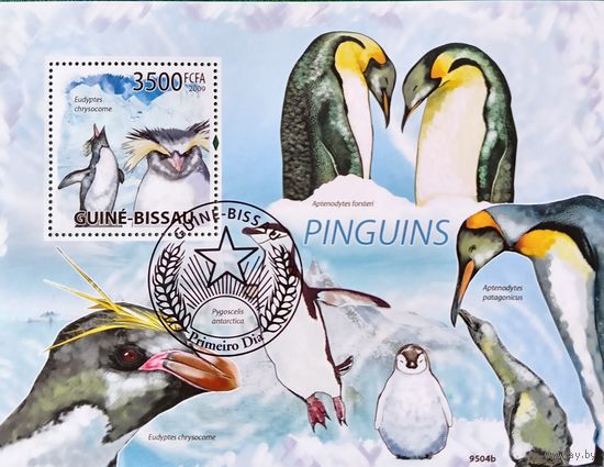 Гвинея-Биссау 2009. Фауна севера. Пингвины. Блок