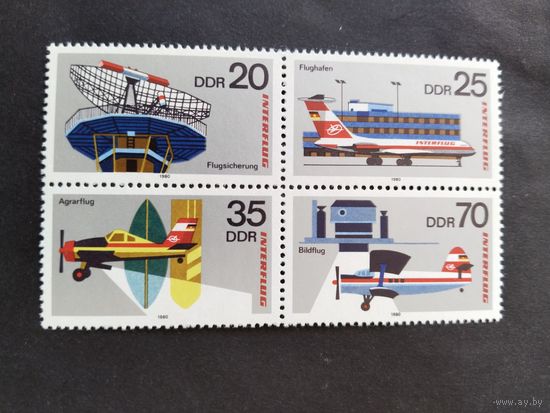 ГДР  1980   кв/бл