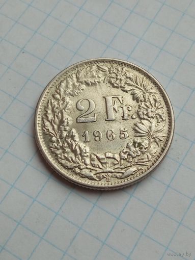 2 франка 1965 , Швейцария .