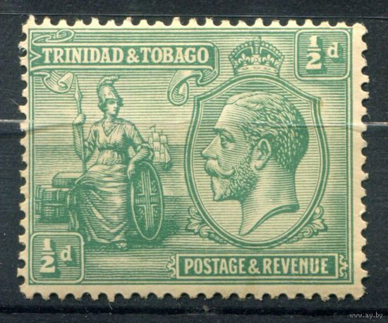 Британские колонии - Тринидад и Тобаго - 1922/28г. - Британия, король Георг V, 1/2 P - 1 марка - MH [Mi 104]. #4-B5-124-A-1