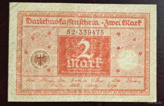 1920 год Германия 2 марки