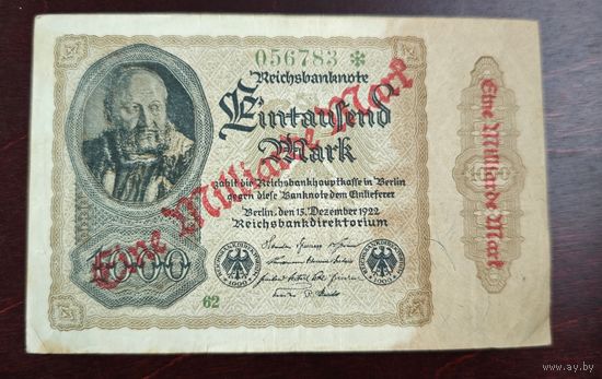 МИЛЛИАРД марок 1922 год Германия