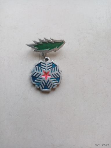 ЗНАЧОК СНЕЖИНКА-СССР