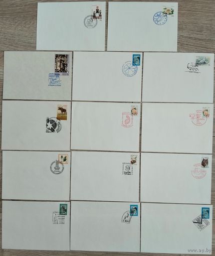 Конверты со спецгашениями.14 шт. Белорусь. 1997-2013 гг.