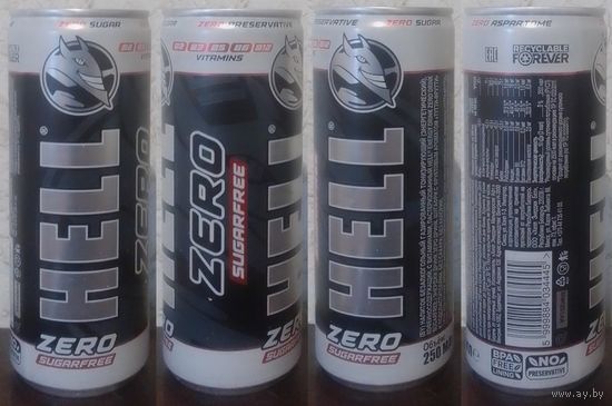 Банка от энергетика HELL ZERO Sugarfree preservative aspartame 250мл 2024 Венгрия имп.РБ (ОБМЕН/ПРОДАЖА/ТОРГ) 1лот=1шт