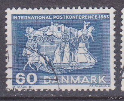 Флот корабли Парусники лошади всадники повозки фауна Дания 1963 год Лот 55