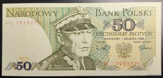 50 злотых 1988г серия HL, UNC