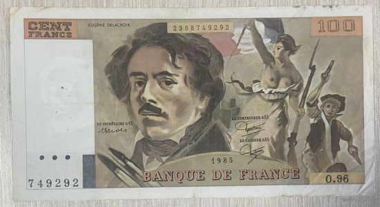 Банкнота 100 франков 1985 год. Франция.