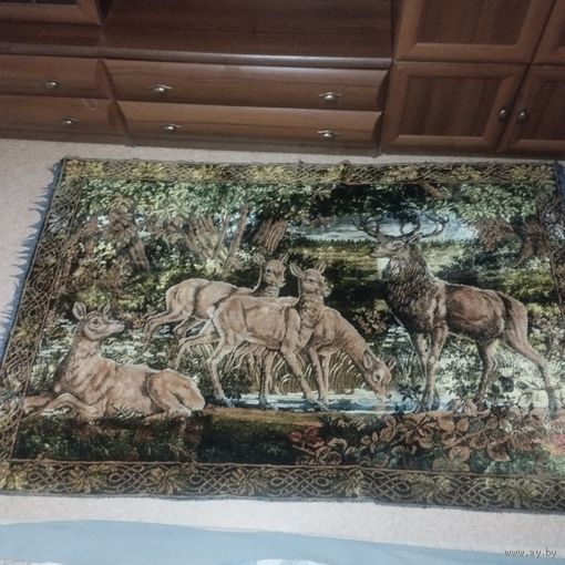 Гобелен 180*120 см Пейзаж с Оленями , тканый