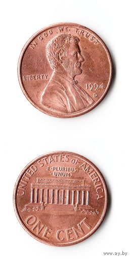 1 цент США 1994 (D) года