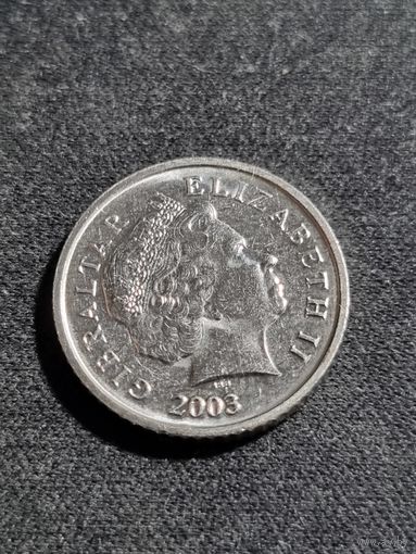Гибралтар 5 пенсов 2003 Unc AB