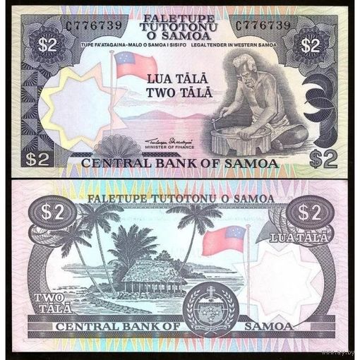 Самоа 2 тала образца 1985 года UNC p25 серия С