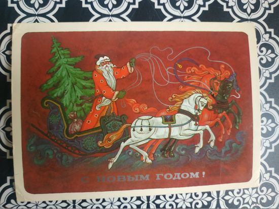 Открытка СССР 1981 год. Подписана . В.Виноградов. Состояние на скане.Тираж  млн.