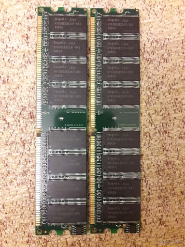 Две планки Hynix DDR400 PC3200 по 512Mb - одним лотом