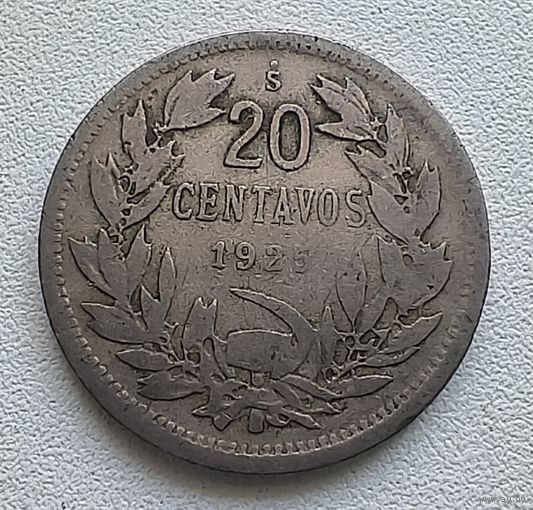 Чили 20 сентаво, 1925 3-10-9