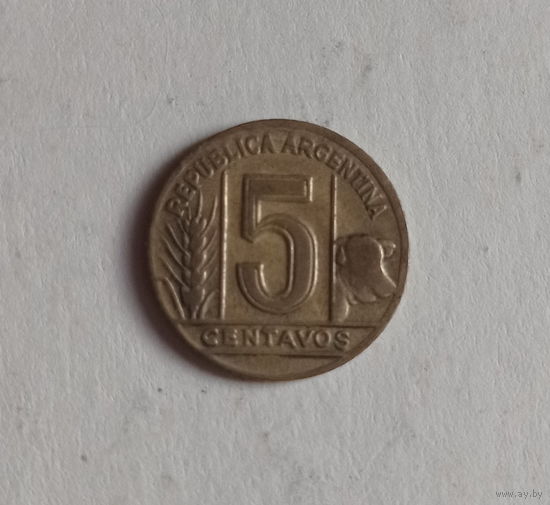 Аргентина 5 сентавос 1945 год