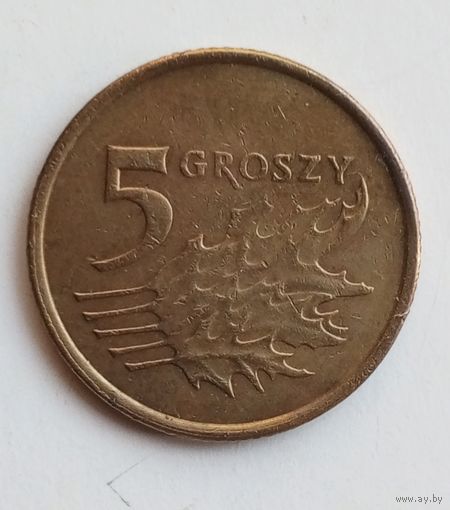 Польша. 5 грошей 2008 г.
