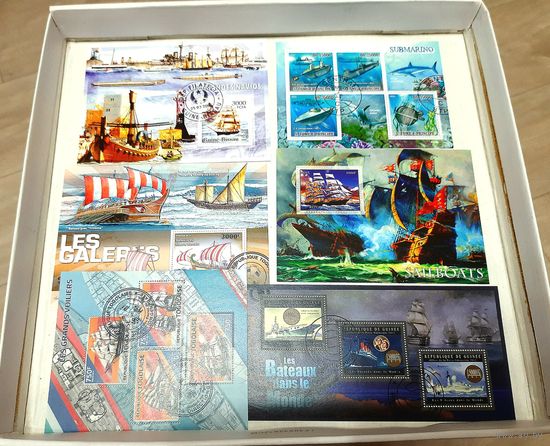 Марки. Блоки. Парусный флот.