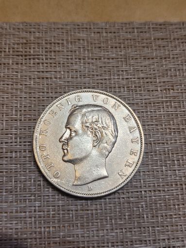 3 марки 1908 Отто бавария с рубля без мц