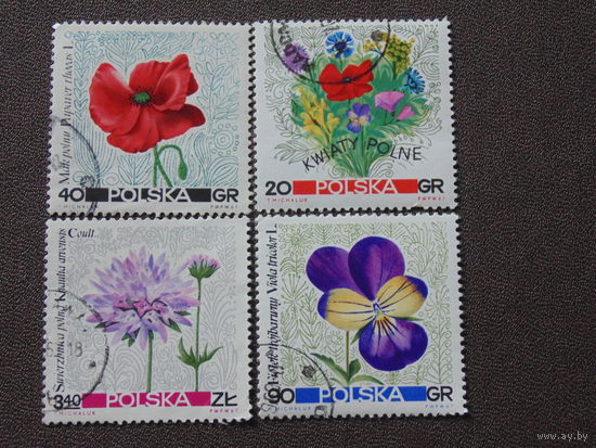 Польша 1967 г. Цветы.
