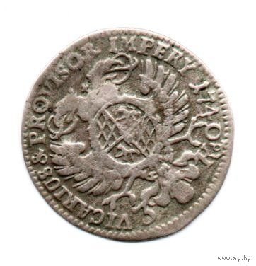 КУРФЮРШЕСТВО БАВАРИЯ 3 КРЕЙЦЕРА 1740