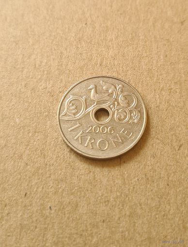 Норвегия 1 крона, 2006, NORGE 1 KRONE, 2006