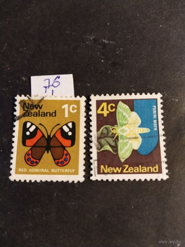 Нов.Зеландия  1976 2 м бабочки