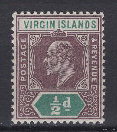 1904 Виргинские острова ** 1/2d, Edward VII (SG 54)