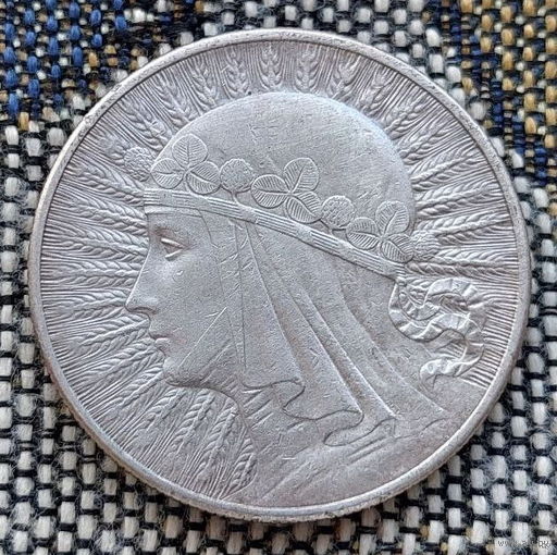 Польша 10 злотых 1933 года, UNC. Ядвига. Буква монетного двора. Серебро. Сторгуй за свою цену, предложи обмен!