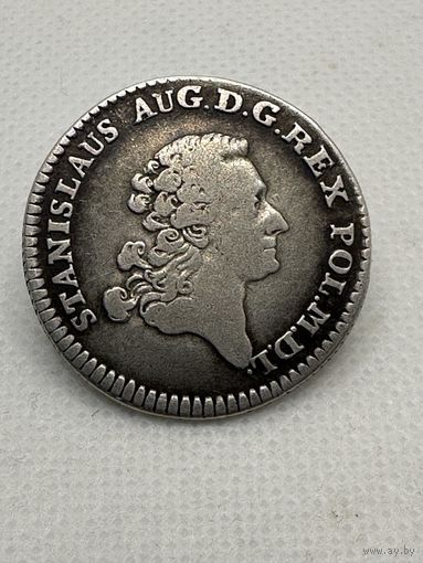 4 гроша (злотувка) 1766г. Станислав Август Понятовский. Коллекционное состояние.