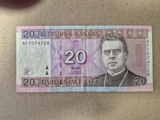 Литва. 20 лит образца 2007 года