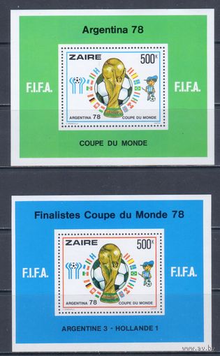 [2123] Заир 1978. Спорт.Футбол.Чемпионат мира. 2 БЛОКА. MNH