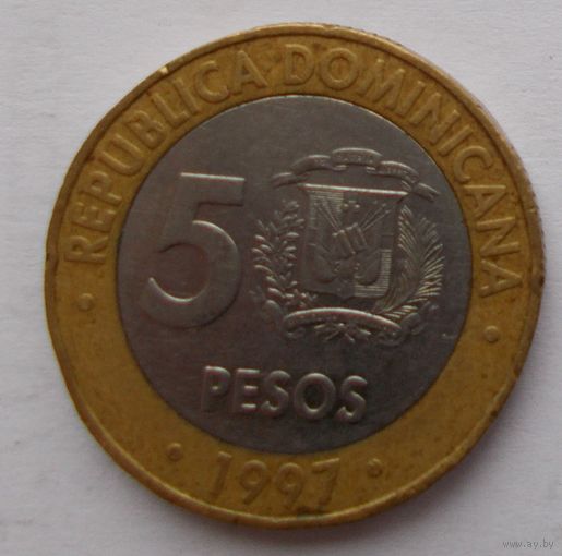 Доминиканская республика 5 песо 1997