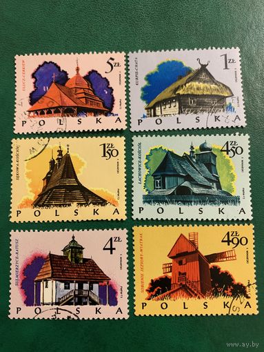 Польша 1973. Деревянная архитектура Польши. Полная серия