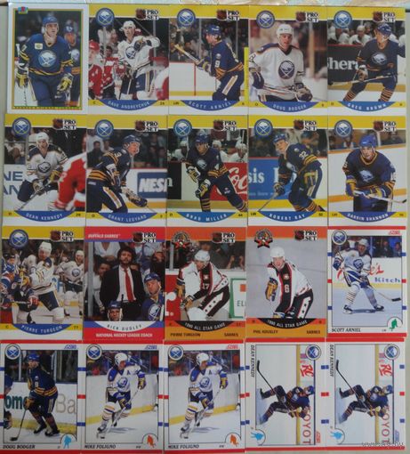 Хоккейные карточки.НХЛ.Buffalo Sabres-80 карт