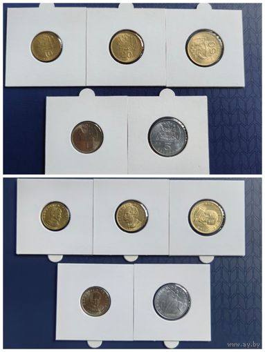 Распродажа !!! Чили 5 монет (10, 20, 50 сентезимо, 1, 5 эскудо) 1971-1972 гг. UNC