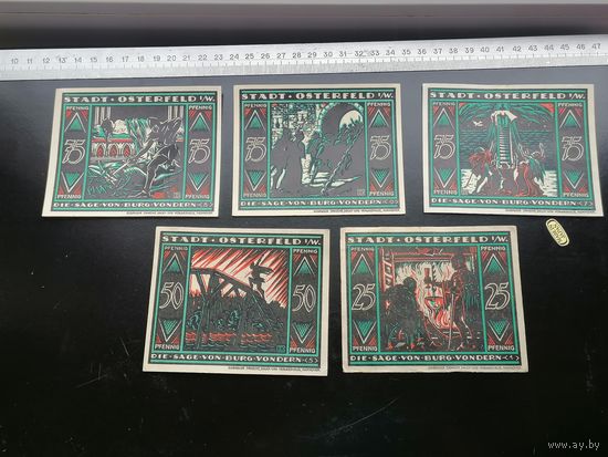 Германия-нотгельд   25.50 .75 ПФЕННИГОВ 1921 OSTERFELD