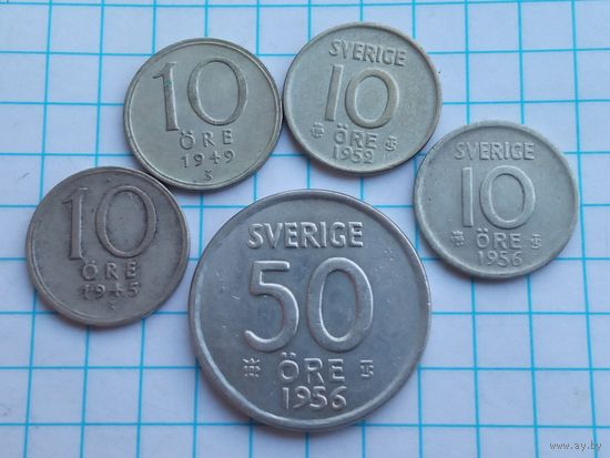 Монеты эре , Швеция .