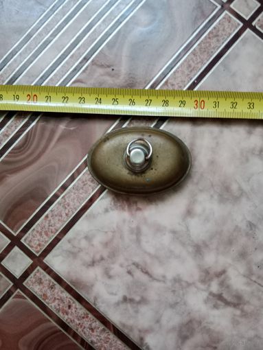 Старинная маслёнка для ухода за оружием, латунь