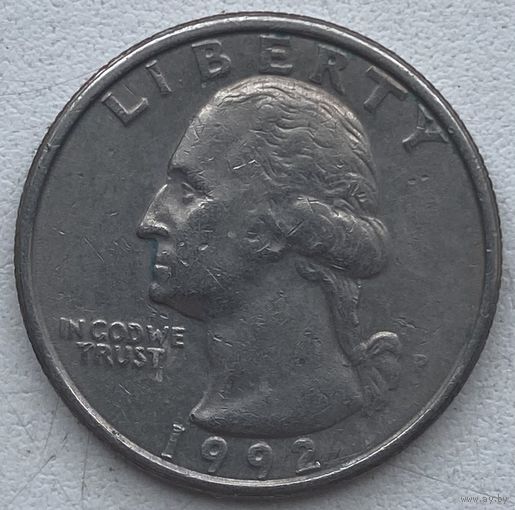 США 25 центов (квотер) 1992 г. P