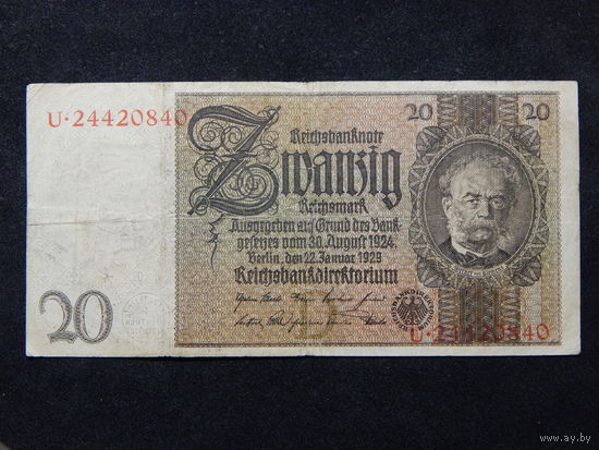 Германия 20 рейхсмарок 1929г.