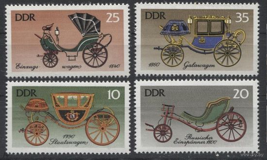 ГДР. Германия 1976 год. Конные экипажи. Повозки. Кареты. **