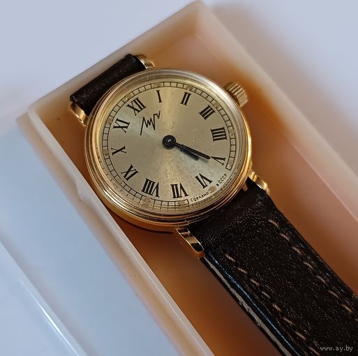 Новые позолоченные часы "Луч". СССР. Все лоты с 1 рубля!