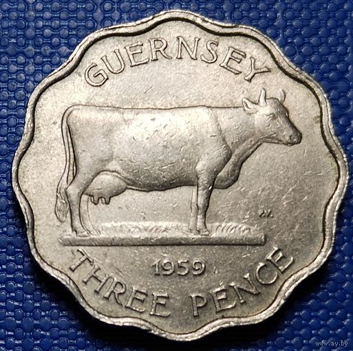Гернси 3 пенса 1959 г.