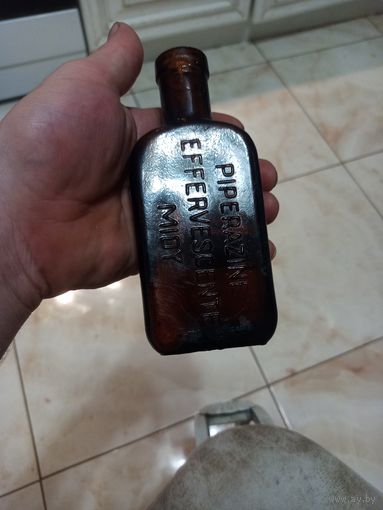 Бутылка Piperazine Effervescente Midy аптека мочегонное до1917 г