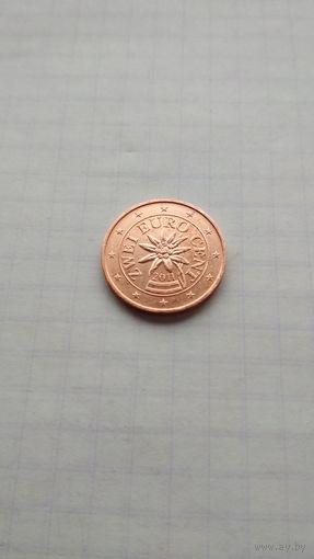 2 евроцента 2011 г. Австрия.