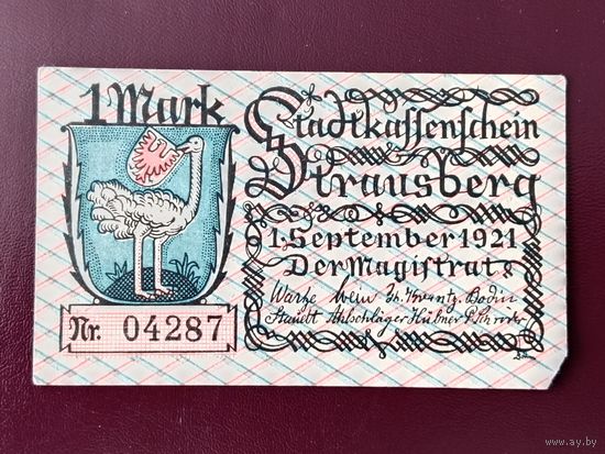 Германия 1 марка (Штраусберг) 1921