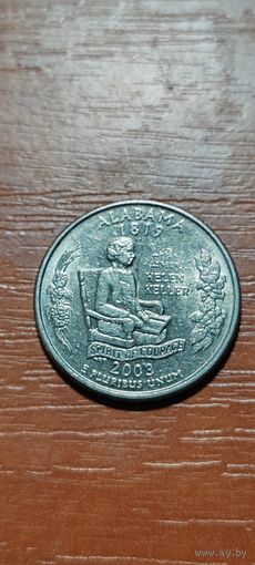 США Штаты и территории 25 центов (квотер) Алабама 2003